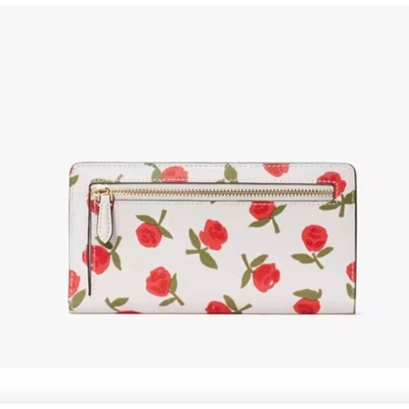 Kate Spade large bifold wallet rose print - Picture 2 of 3